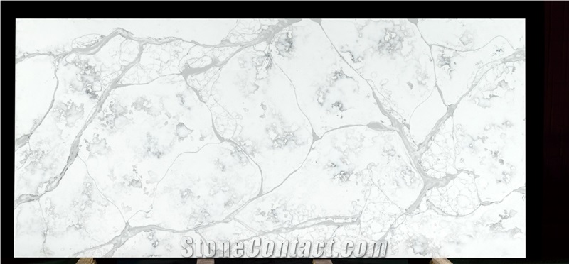 Concrete Fantasy White Natural Marble Quartz Stone Slabs