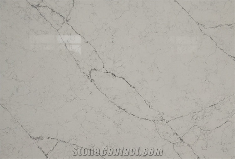 Good Quality Alaska White Quartz Stone Slabs With Polished