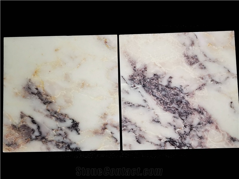 GOLDTOP Natural Italian Marble Slab With Violet Veins