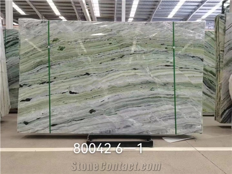 Green Cold Ice Jade Marble Natural Slab And Tile