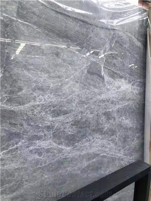 High End Natural Stone Slab Grey Color For Luxury Slab