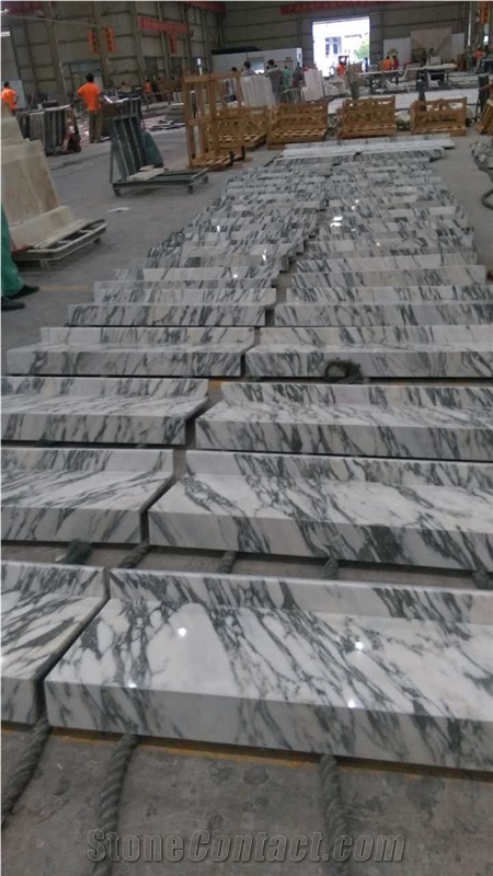 Arabescato Marble White Color Table Bench Top