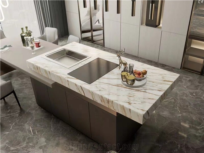Calacatta Gold Marble Slabs For Dinning Table Tops