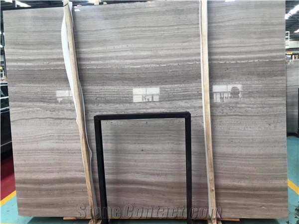 China Wooden Grey Veins Marble Tiles Floor