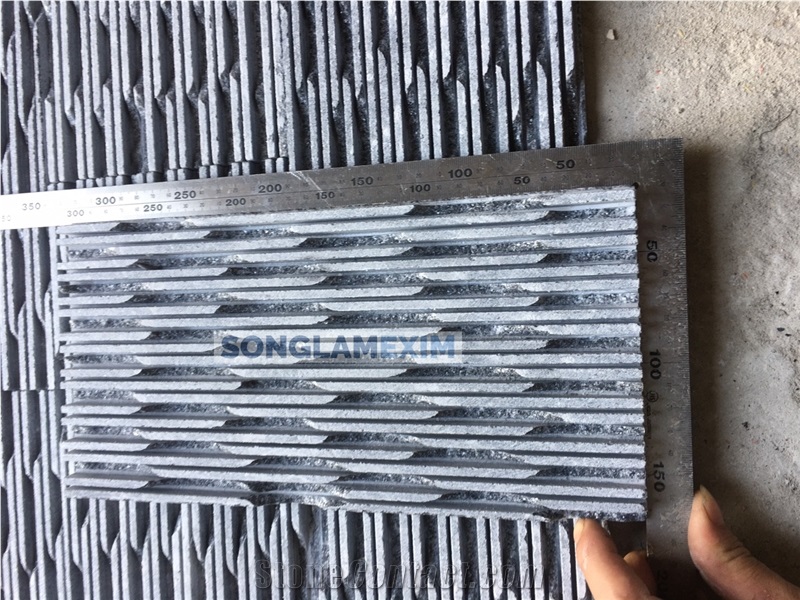 Grey Marble Comb Chiseled Wall Facade