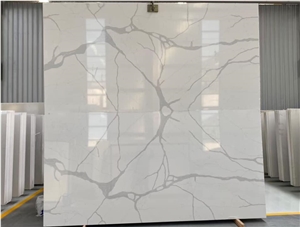 Artificial Quartz Stone Calacatta Kitchen Slabs ZD-9053