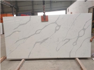 Top Selling Model ZD-9050 Quartz Calacatta Slab