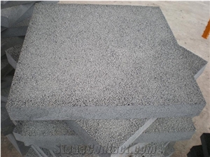 Bush Hammered Rajasthan Black Basalt Tiles