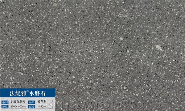Grey Honed Terrazzo Tile Floor Cement Stone