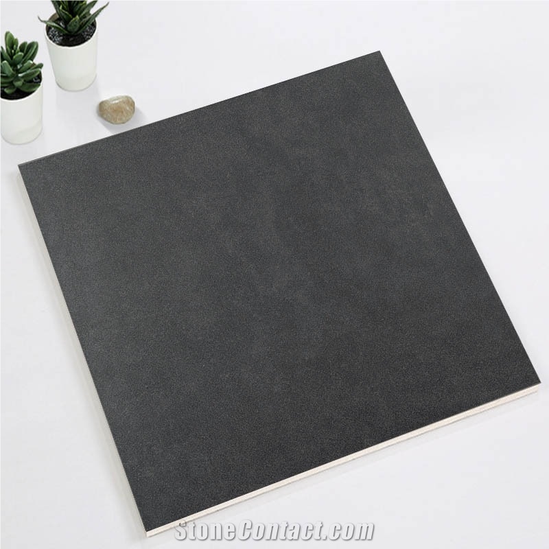 Pure Black Color Ceramic Tile Retro Industrial Style
