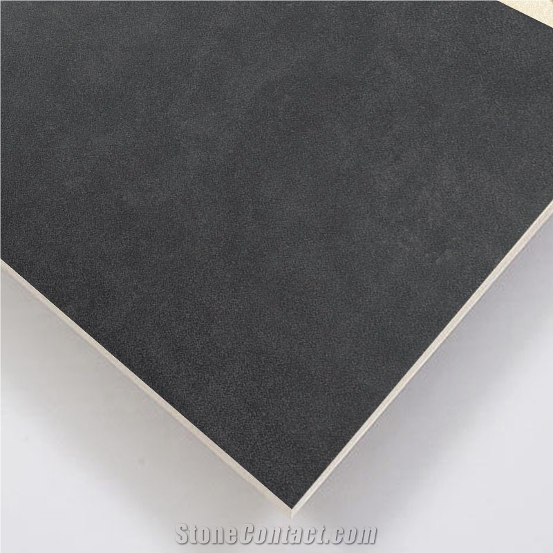 Pure Black Color Ceramic Tile Retro Industrial Style