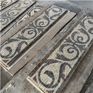 Beautiful Mosaic Art Tile For Indoor Wall Belt Course Decor Borders
