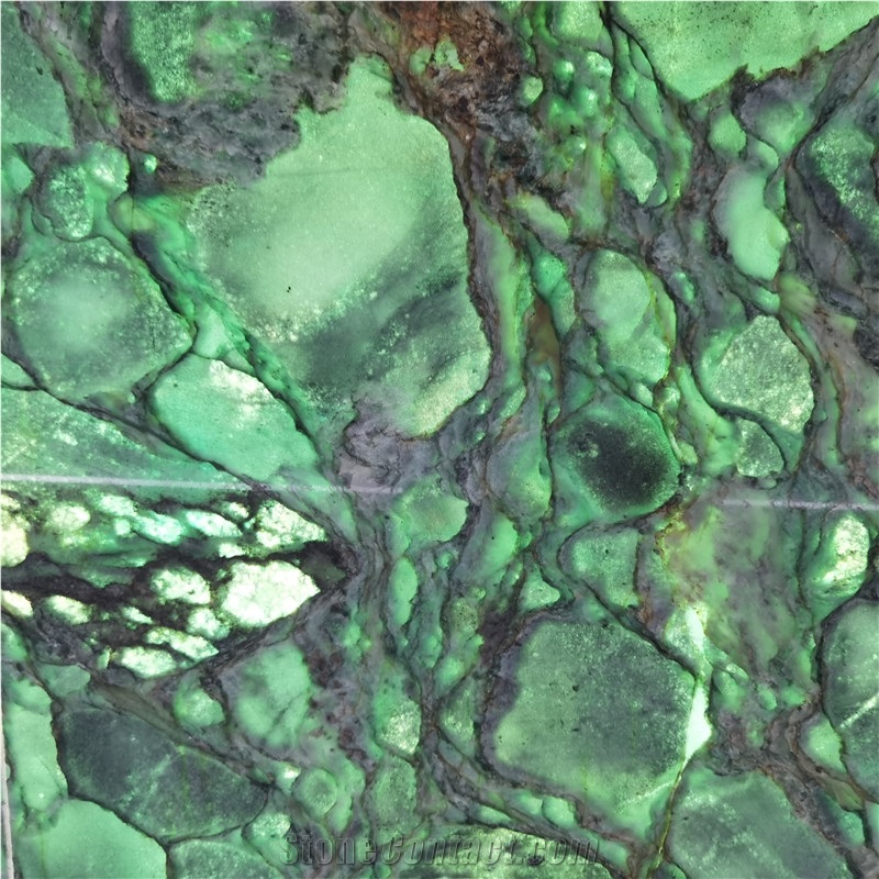 Emerald Green Quartzite Backlight Led Brazilian Exotic Stone