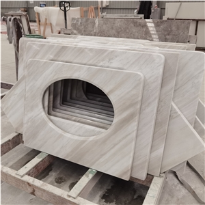 Factory Direct Volakas White Marble Bath Countertops Vanity Tops