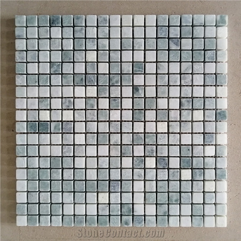 Hot Sale Blue And White Marble Mosaic Tile For Swimming Pool