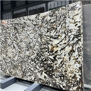 Import Snow Mountain Silver Fox Granite Slabs Walling Tiles