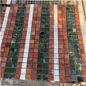 Modern Square Marble Mosaic Tiles For Bathroom Kitchen Wall