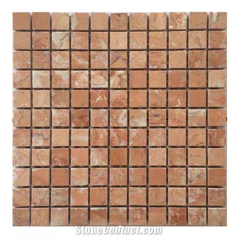 Natural Roso Alicanta Marble Mosaic Tile For Wall & Floor