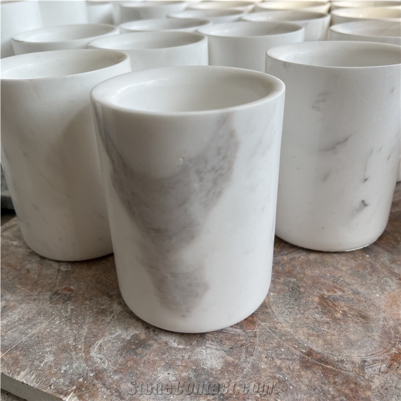 Top Quality Home Decor White Marble Candle Holder For Sales
