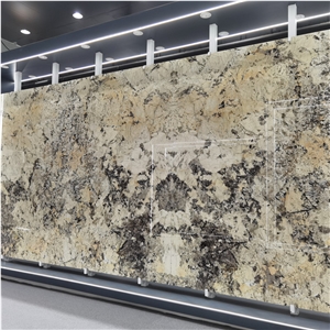 Translucent Alpinus Super Crystal Quartzite Slab For Villa