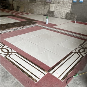 White And Brown Marble Interior House Flooring Tiles