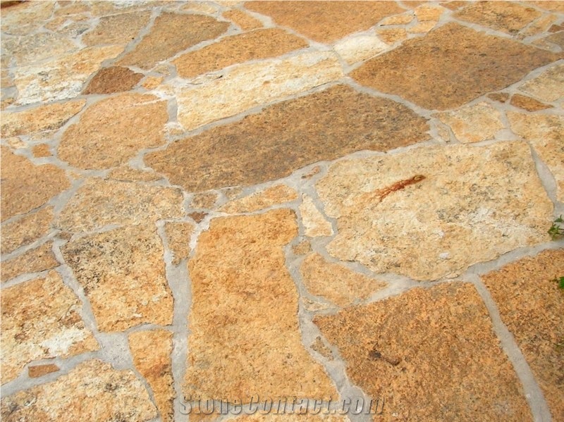 Morisca Gold Quartzite Ochrestone Flagstones