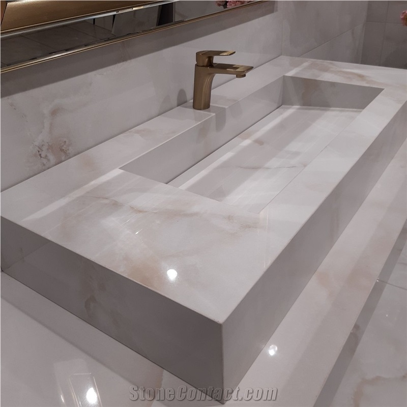 Interior Marble Wash Basin Stone Calacatta Paonazetto Sink