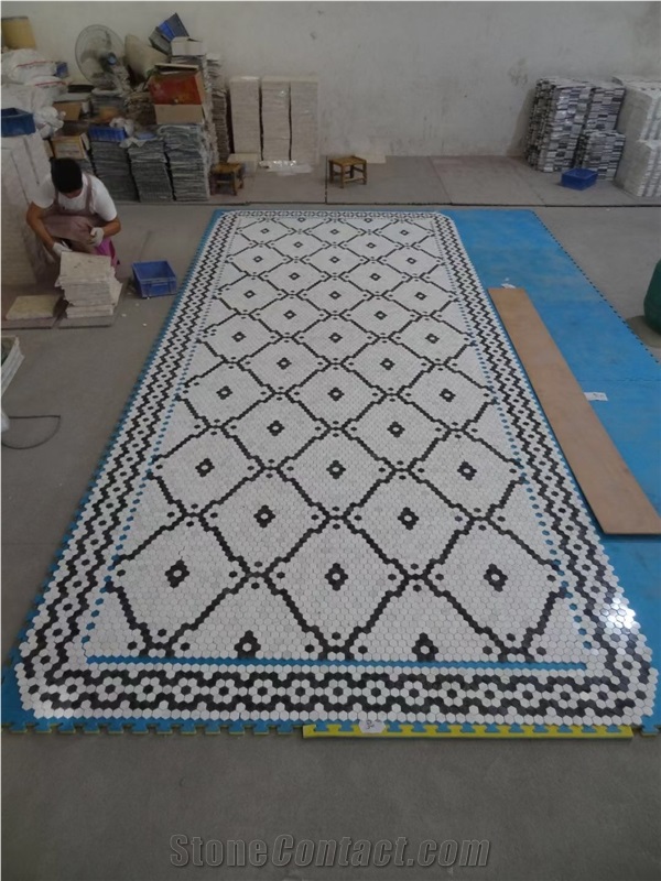 Landscaping Stone Mosaic Art Work Handmade Slate Mosaic Dura