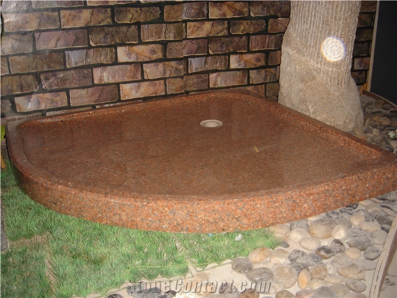 Stone Bathroom Shower Pan Marble Tundra Blue Shower Base