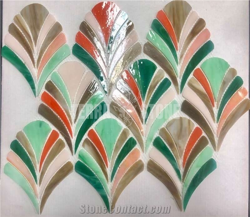 300*300Mm Multi Colors Mixed Art Glass Mosaic Tiles