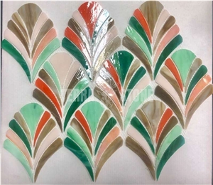 300*300Mm Multi Colors Mixed Art Glass Mosaic Tiles