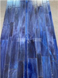 Blue Glass Panel Stained Glass Tile