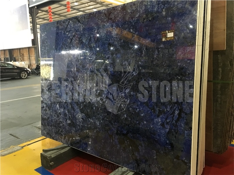 Blue Semiprecious Stone Panel Gemstone Slabs