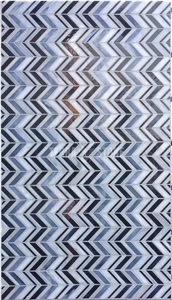 Blue Stained Glass Mosaic Tile For Kitchen Wall