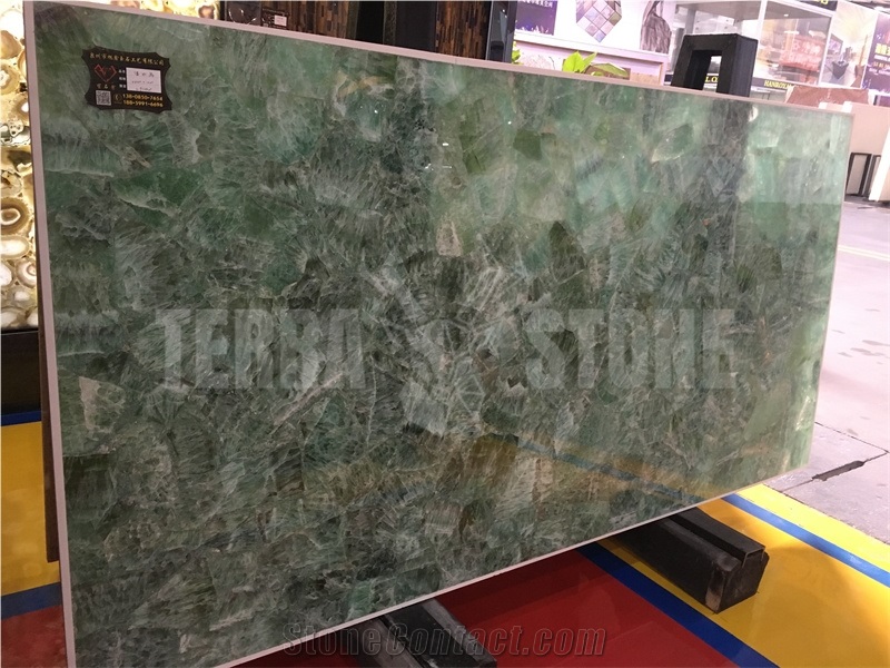 Green Gemstone Panes Semiprecious Stone Slabs And Tiles