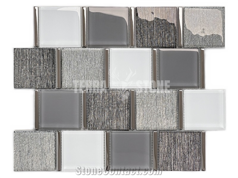 High Quality Glass Mixed Aluminum Tiles Mosaic