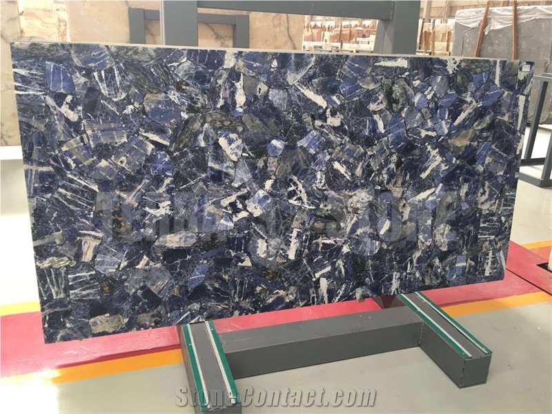 Semiprecious Stone Slab Sodalite Blue Jasper Stone Panels