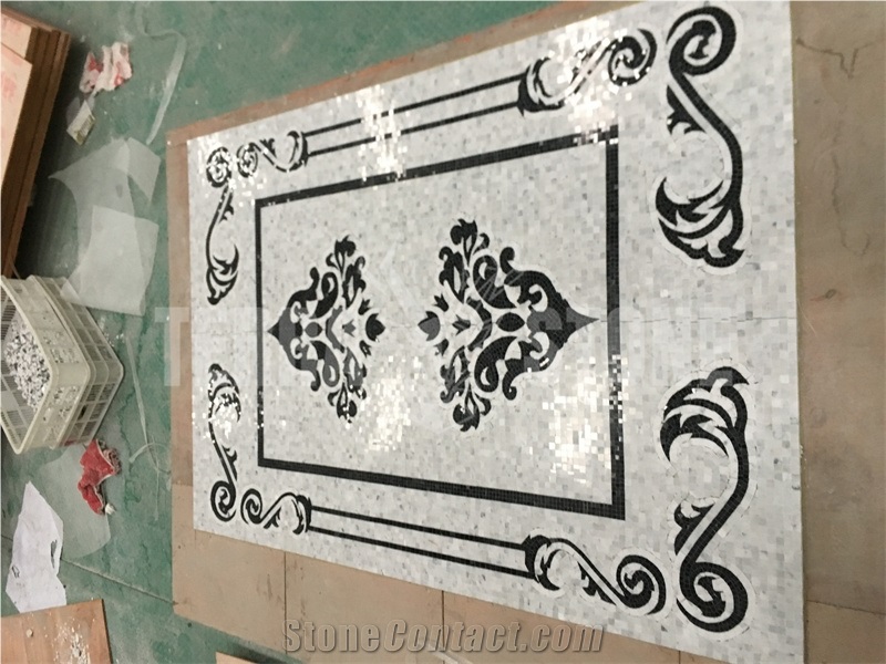 Art Patterns Mosaic Carpet Medallion Marble Mosaic Mural For Decoration