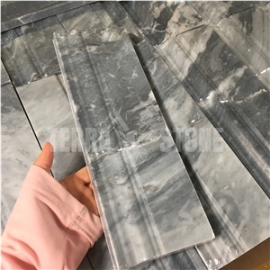 Bardig Carrara Gray Marble Baseboard Floor Trim Wall Molding