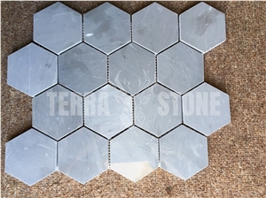 Bardiglio Gray Marble 2" Hexagon Polished Mosaic Tile