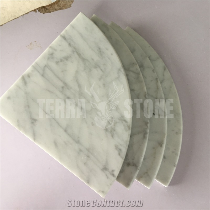 Bianco Carrara White Marble Bathroom Wall Corner Shelf