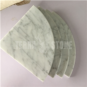 Bianco Carrara White Marble Bathroom Wall Corner Shelf