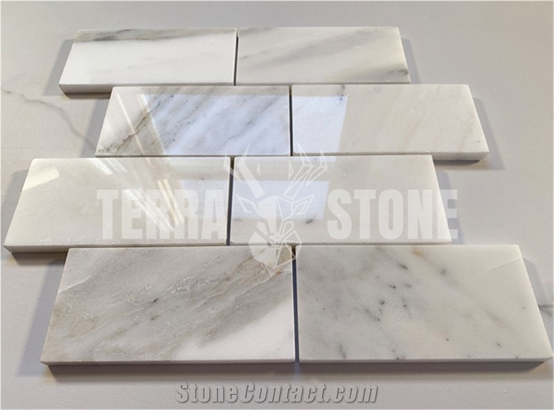 Calacatta Gold Marble 3X6 Subway Tile from China - StoneContact.com