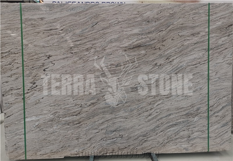 China Brown Sands Marble Slab And Tile Polished For Wall