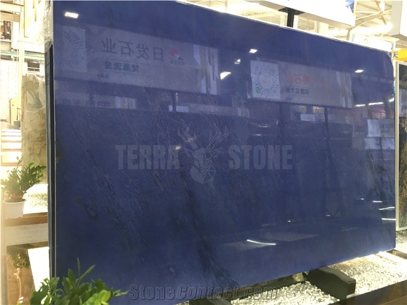 Hawaii Blue Marble Slab Luxury Natural Stone Panel