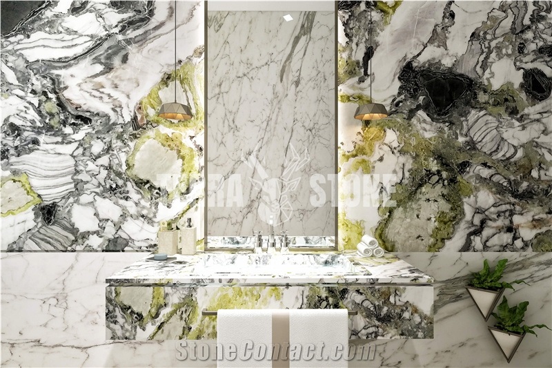 Hot Sale Natural Polished China Ice Connect Marble