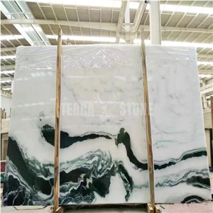 Hot Sale Panda White Marble Black Veins Cutting Tile