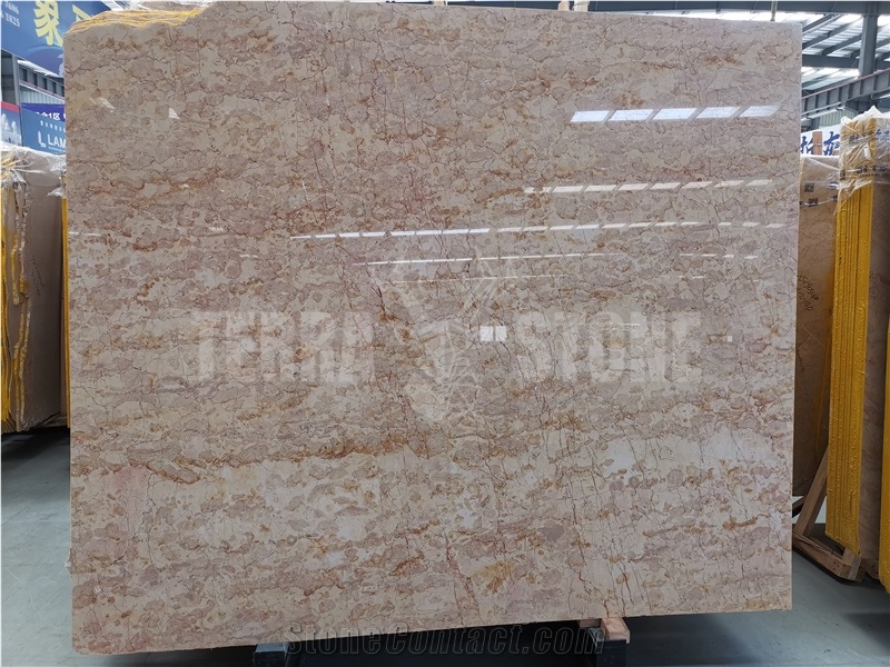 Hot Sell Natural Stone Gold Rose Marble Stone Slab