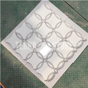 Mosaic Tile Marble Waterjet Pearl Shell Floral Natural