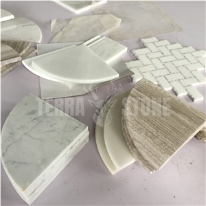 Natural Marble Bathroom Accessories Corner Shelf